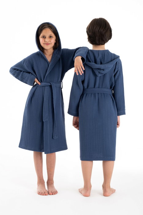 Mijölnir Albornoz para niños Muslin - Azul marino - Talla 5/6 Mijölnir Albornoz para niños Muslin - Azul marino - Talla 5/6